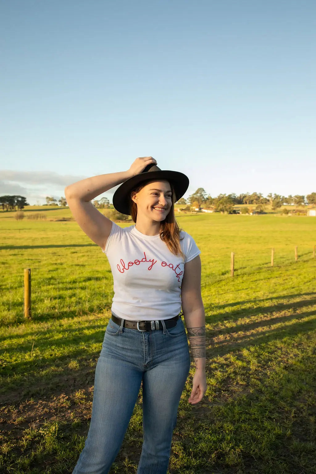 Bloody Oath Fitted Tee Aus Wild Clothing Co