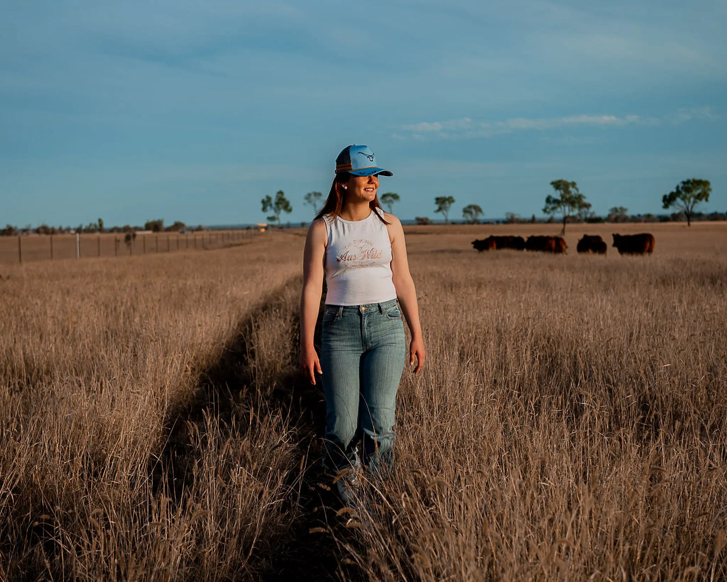 Braidwood Cropped Tank - White Aus Wild Clothing Co