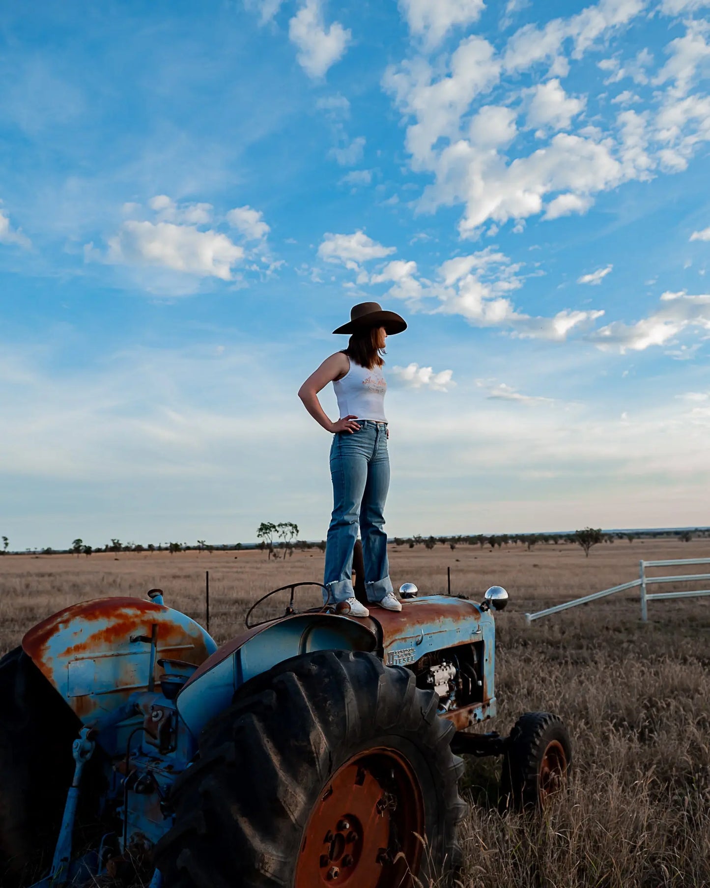 Braidwood Cropped Tank - White Aus Wild Clothing Co