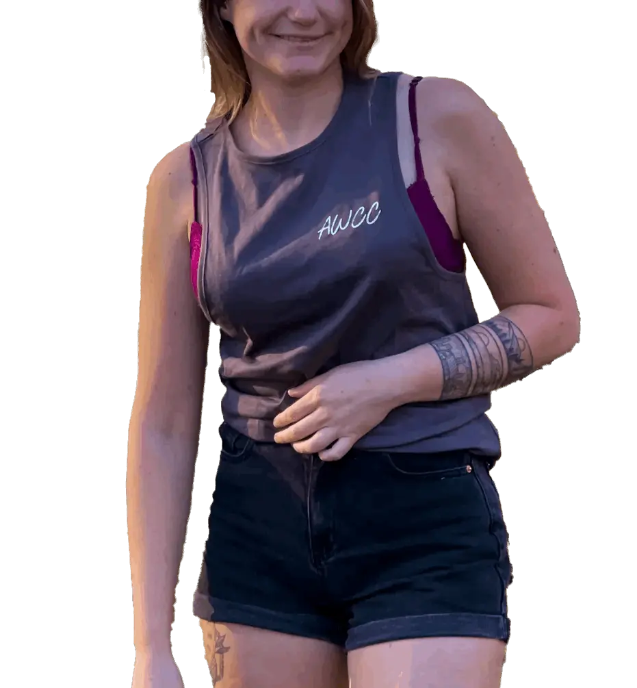 Burleigh Tank - Stone Aus Wild Clothing Co