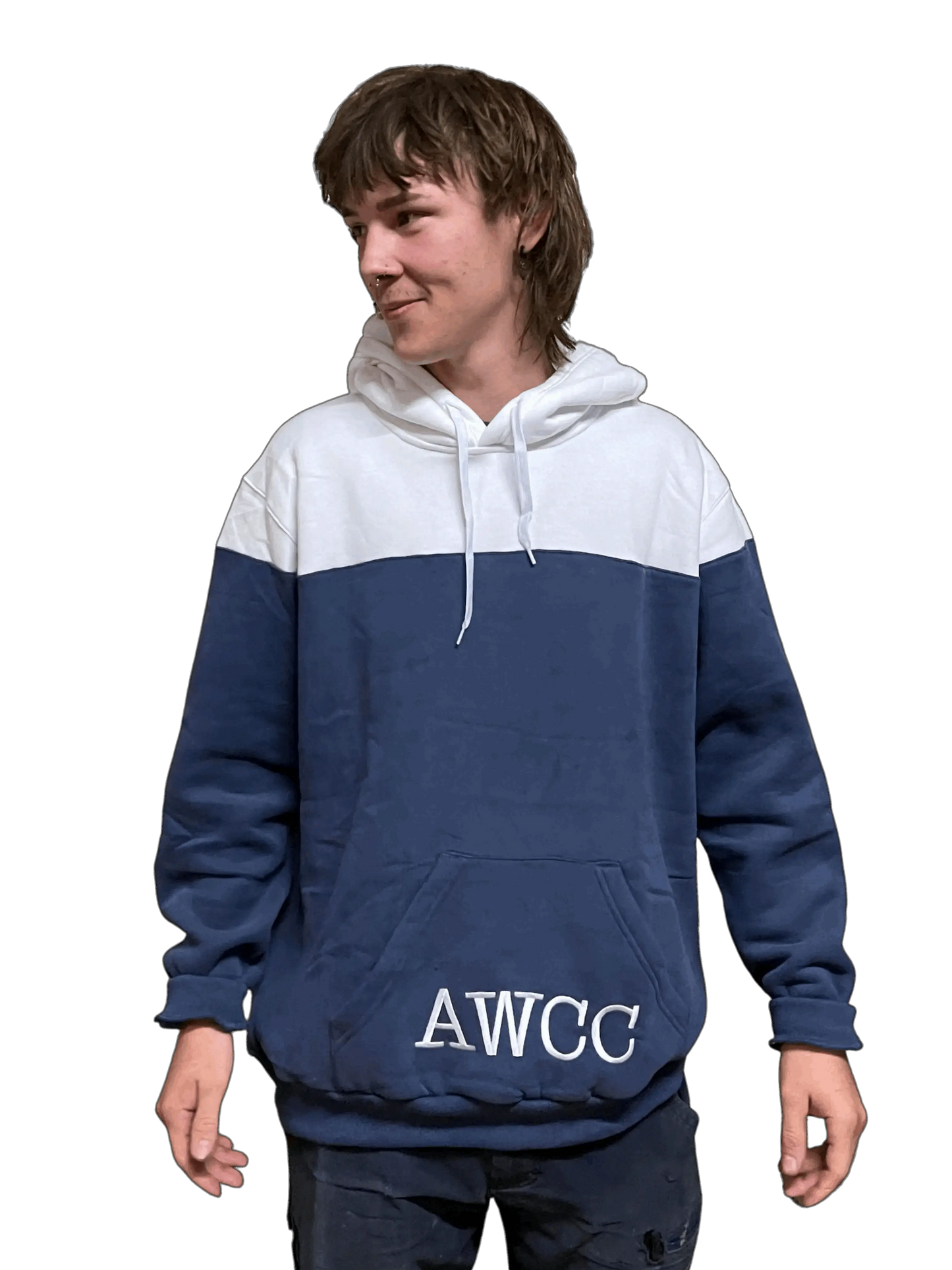 Contrast Hoodie - Navy Aus Wild Clothing Co