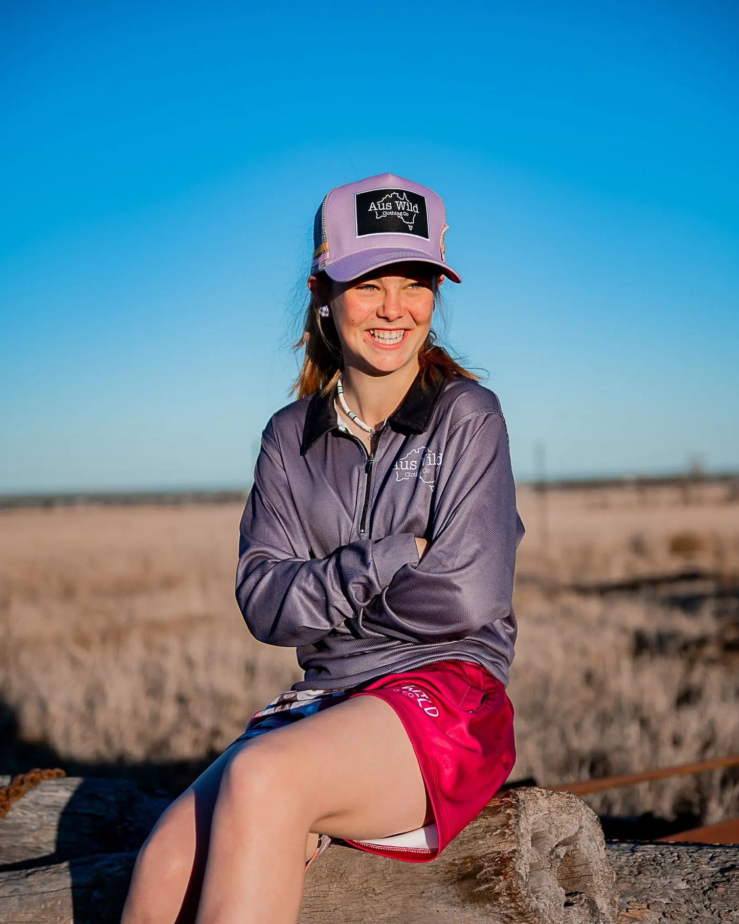 Cordillo Fishing Jersey - Charcoal Aus Wild Clothing Co