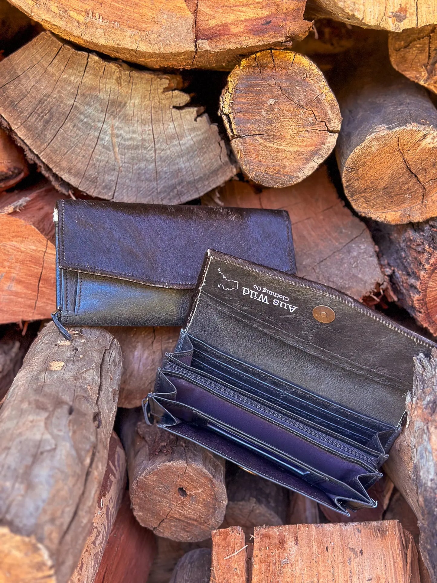 Cow Hide Clutch Aus Wild Clothing Co