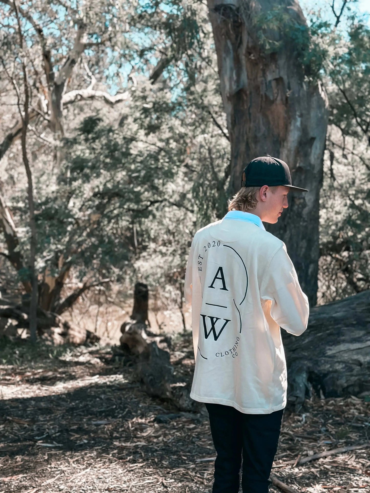 Elliston Rugby Jumper - Bone Aus Wild Clothing Co
