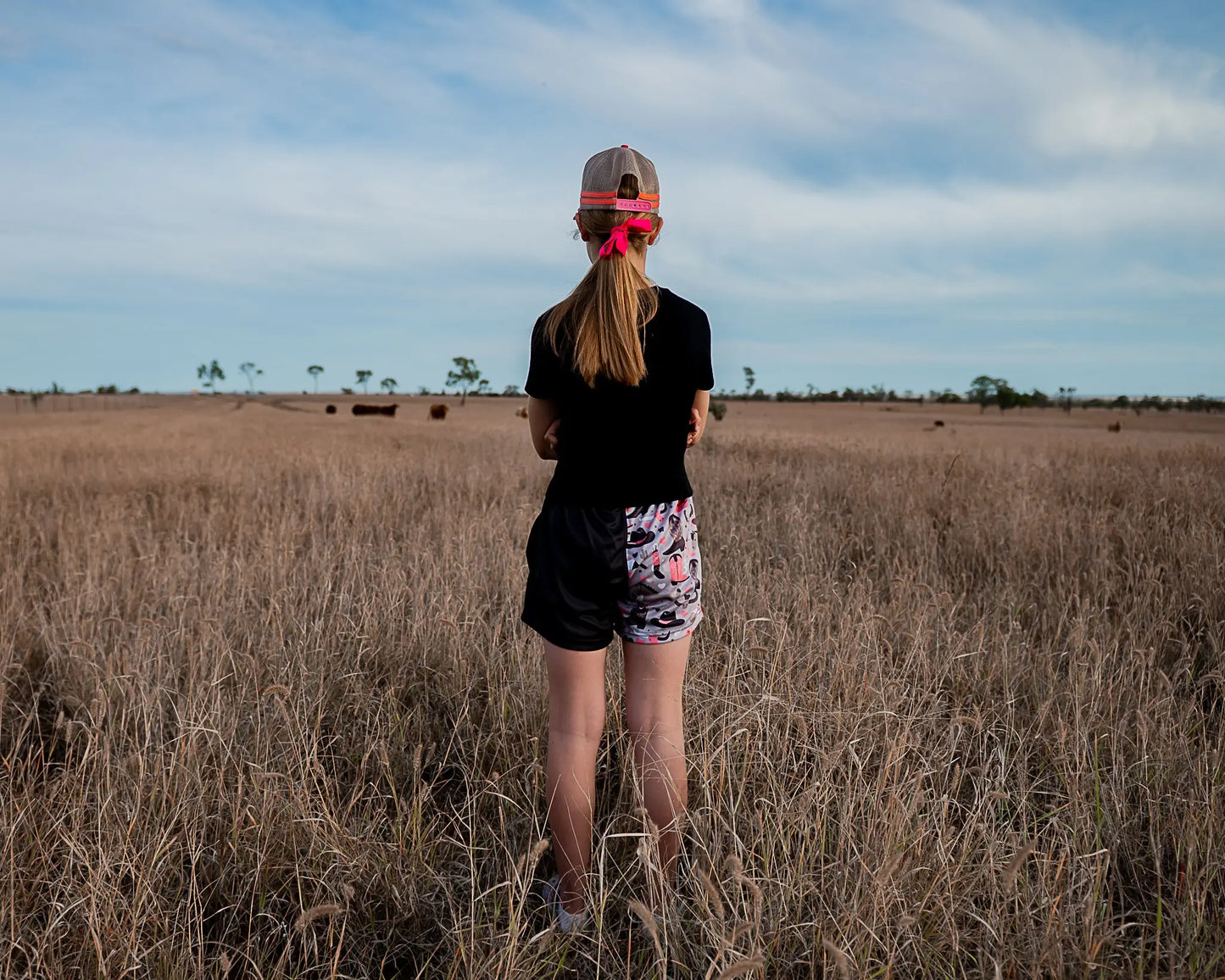Eucla Footy Shorts - Black Aus Wild Clothing Co