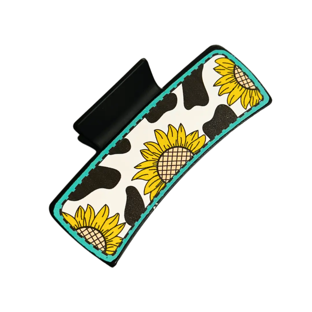 Floral Cattle Print Claw Clip Aus Wild Clothing Co