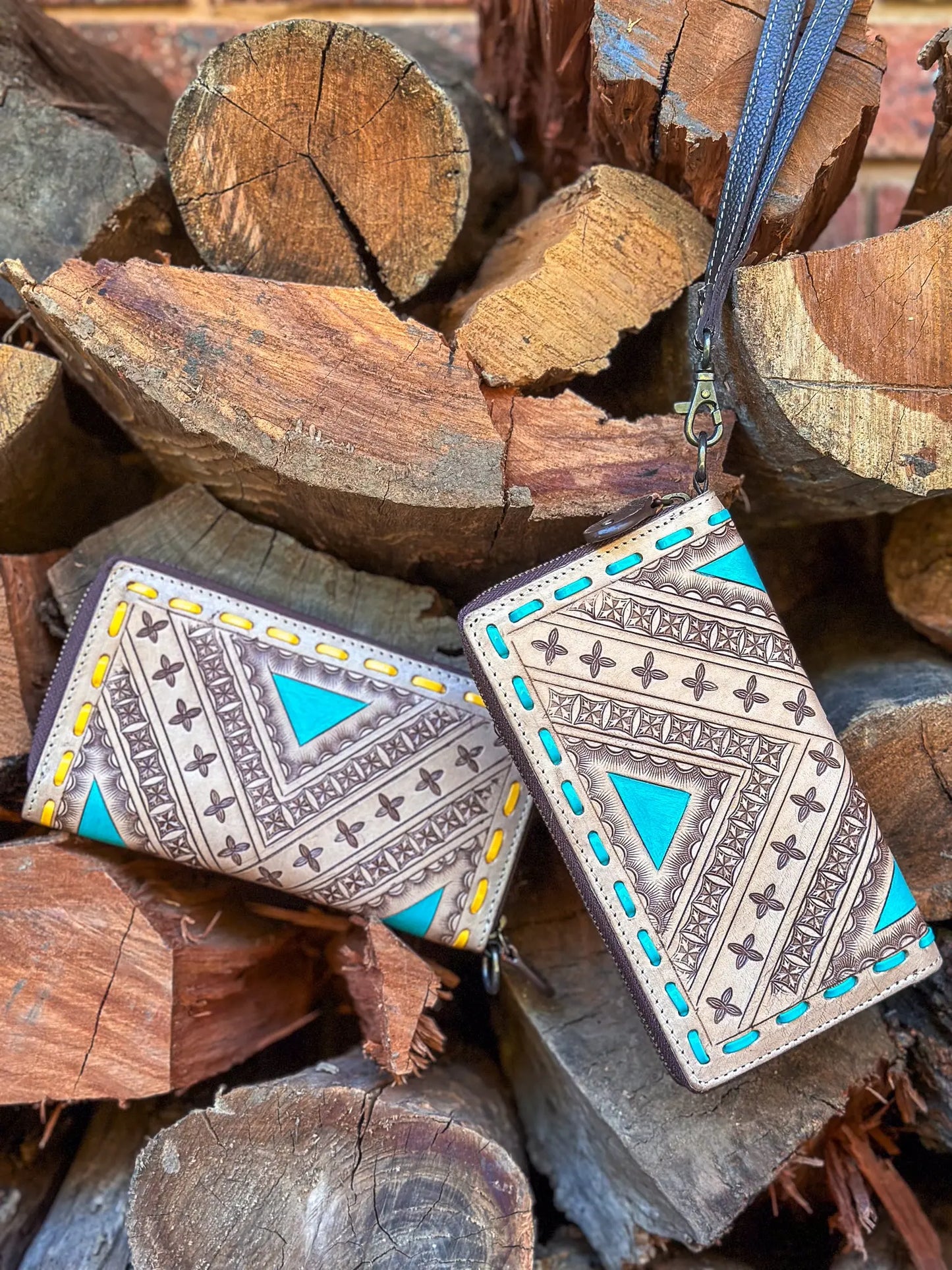 Leather Tooled Wallet Aus Wild Clothing Co