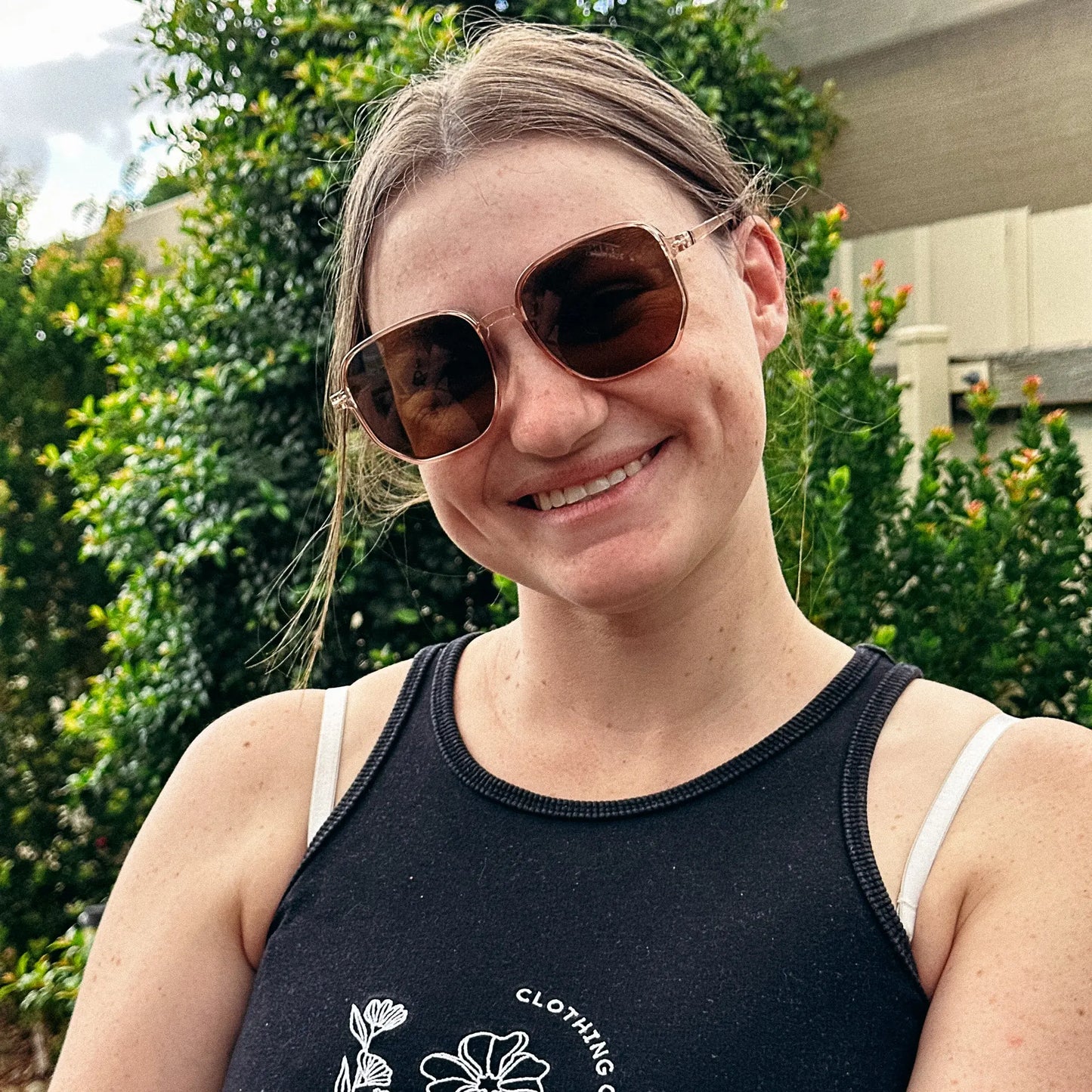 Oversized Nude Glasses by Aus Wild Clothing Co