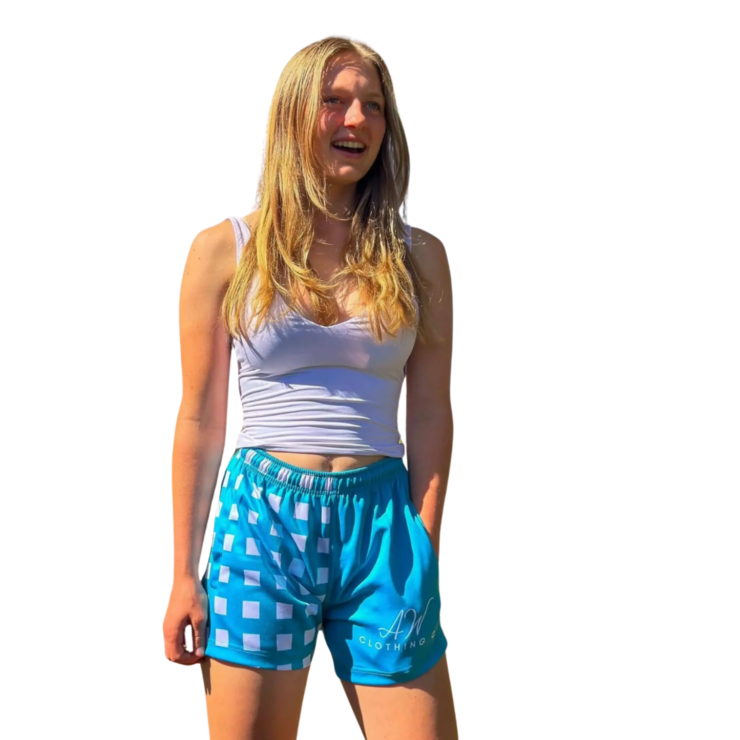 Palmerston Footy Shorts - Turquoise Aus Wild Clothing Co