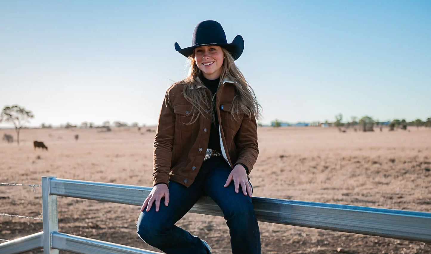 Pemberton Ladies Cord Jacket - Chestnut Aus Wild Clothing Co