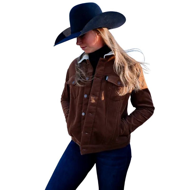 Pemberton Ladies Cord Jacket - Chestnut Aus Wild Clothing Co