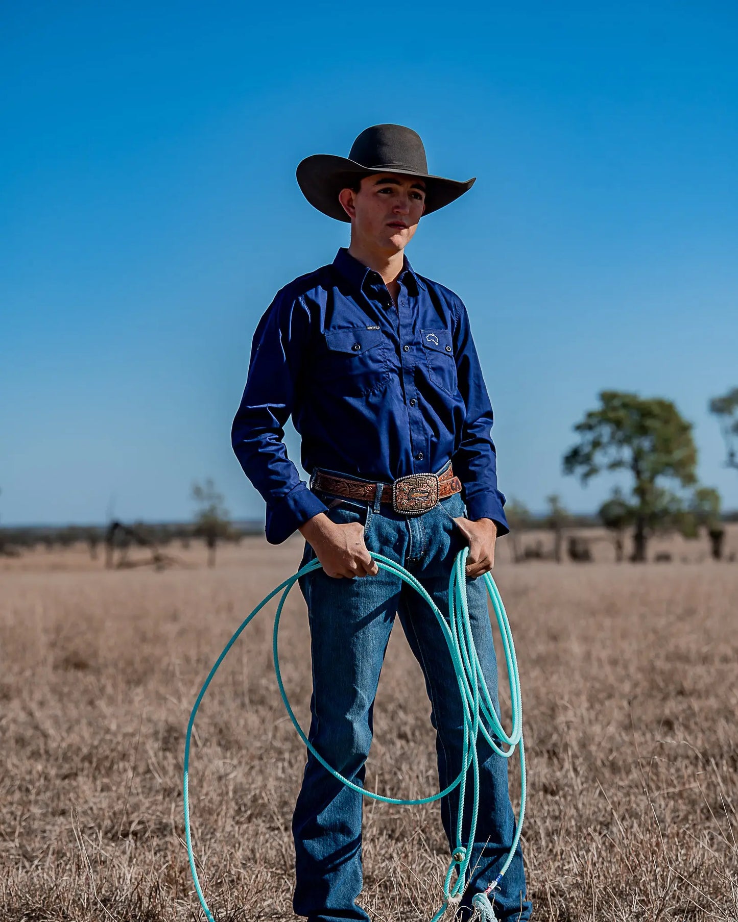 Penong Work Shirt - Navy Aus Wild Clothing Co