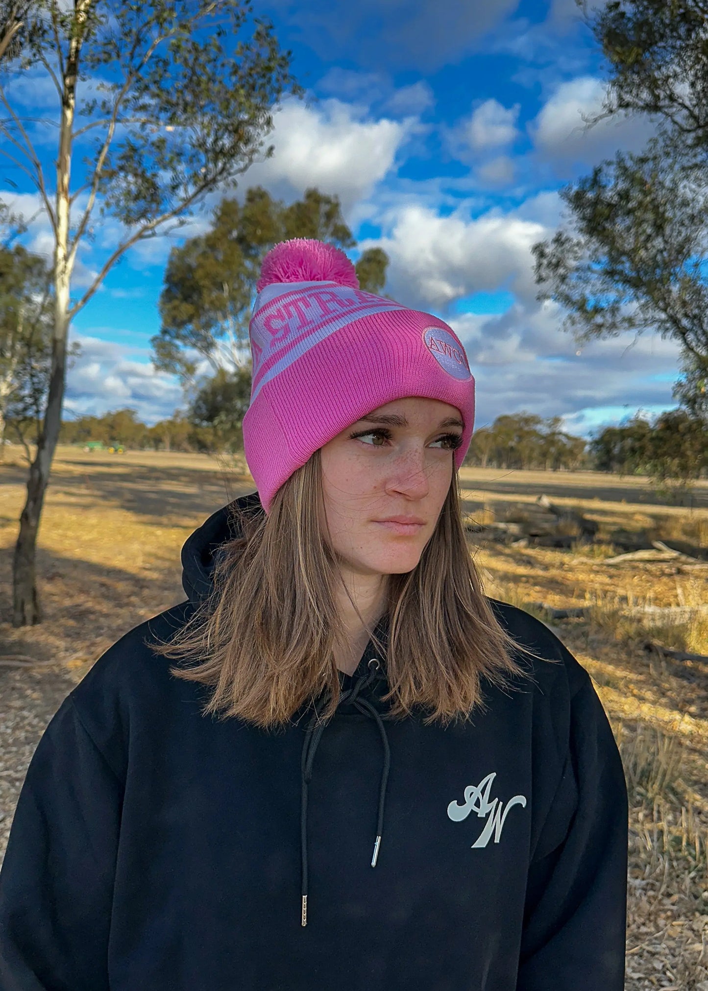 Straya Beanie - Pink Aus Wild Clothing Co