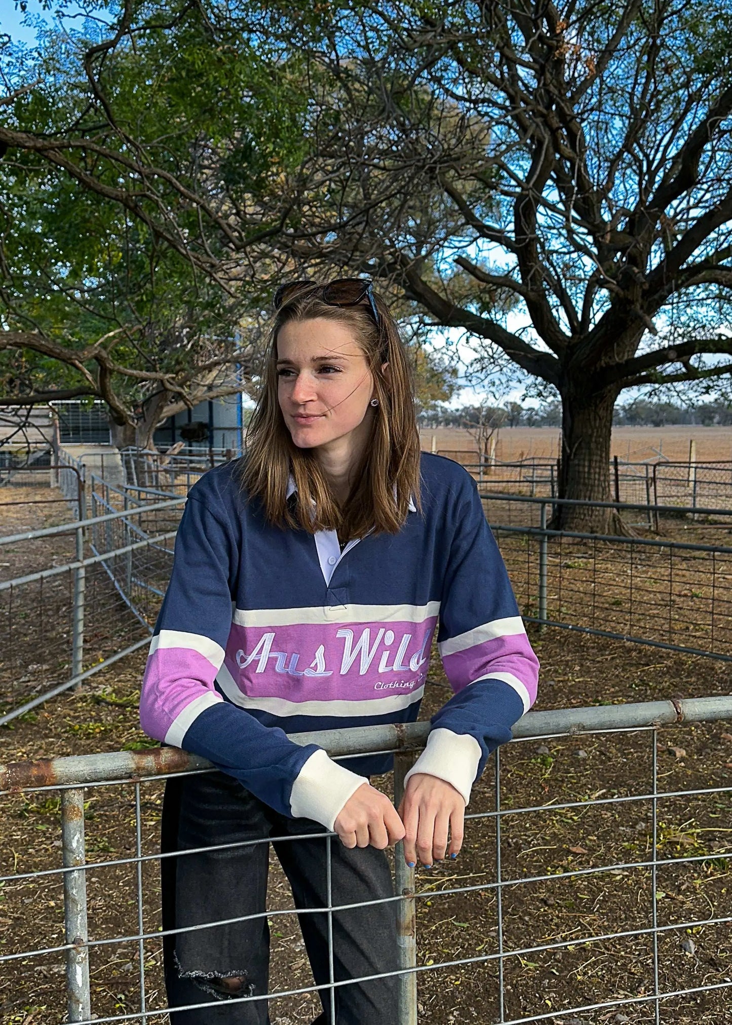 Yackandandah Rugby Jumper - Pink Aus Wild Clothing Co