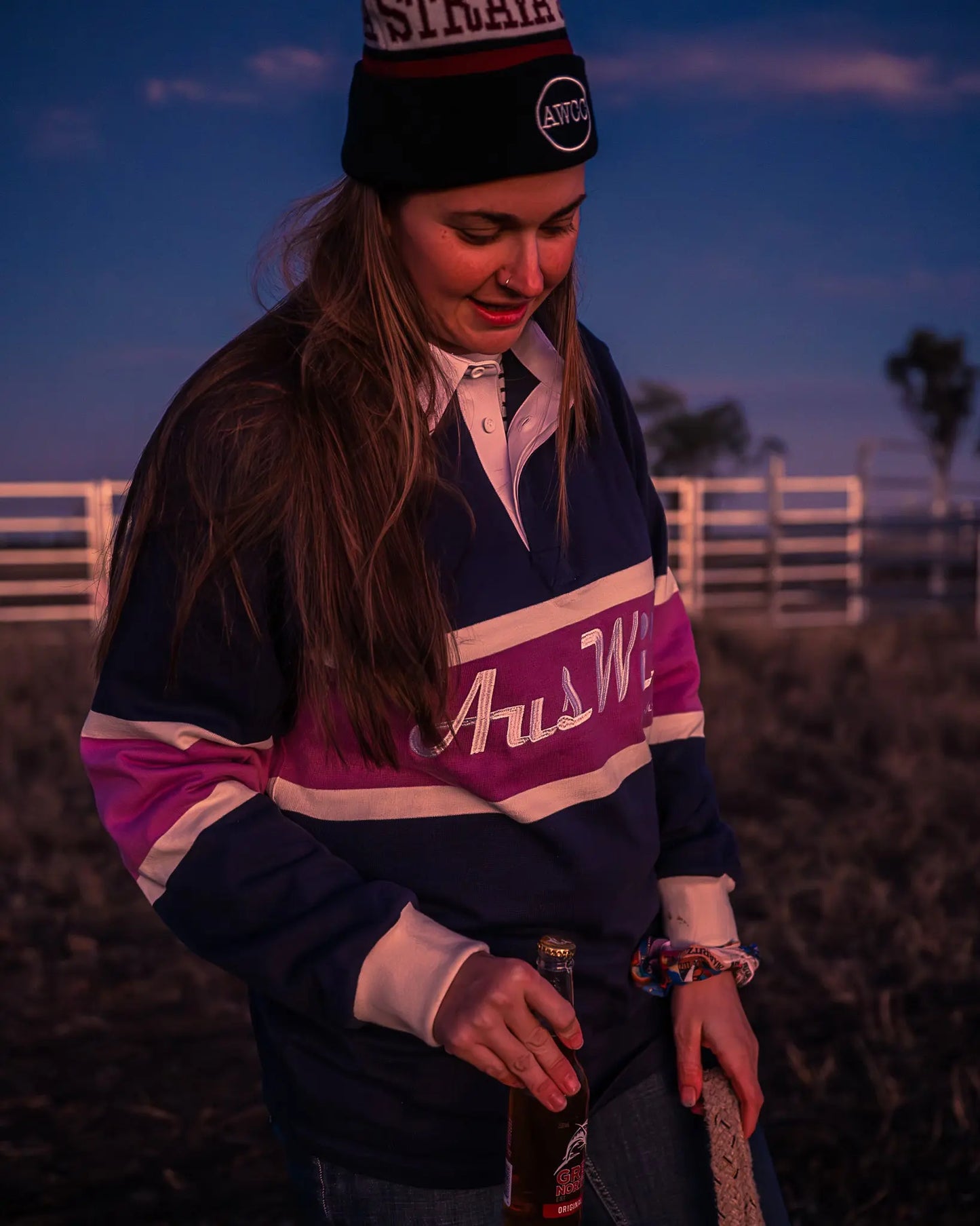 Yackandandah Rugby Jumper - Pink Aus Wild Clothing Co