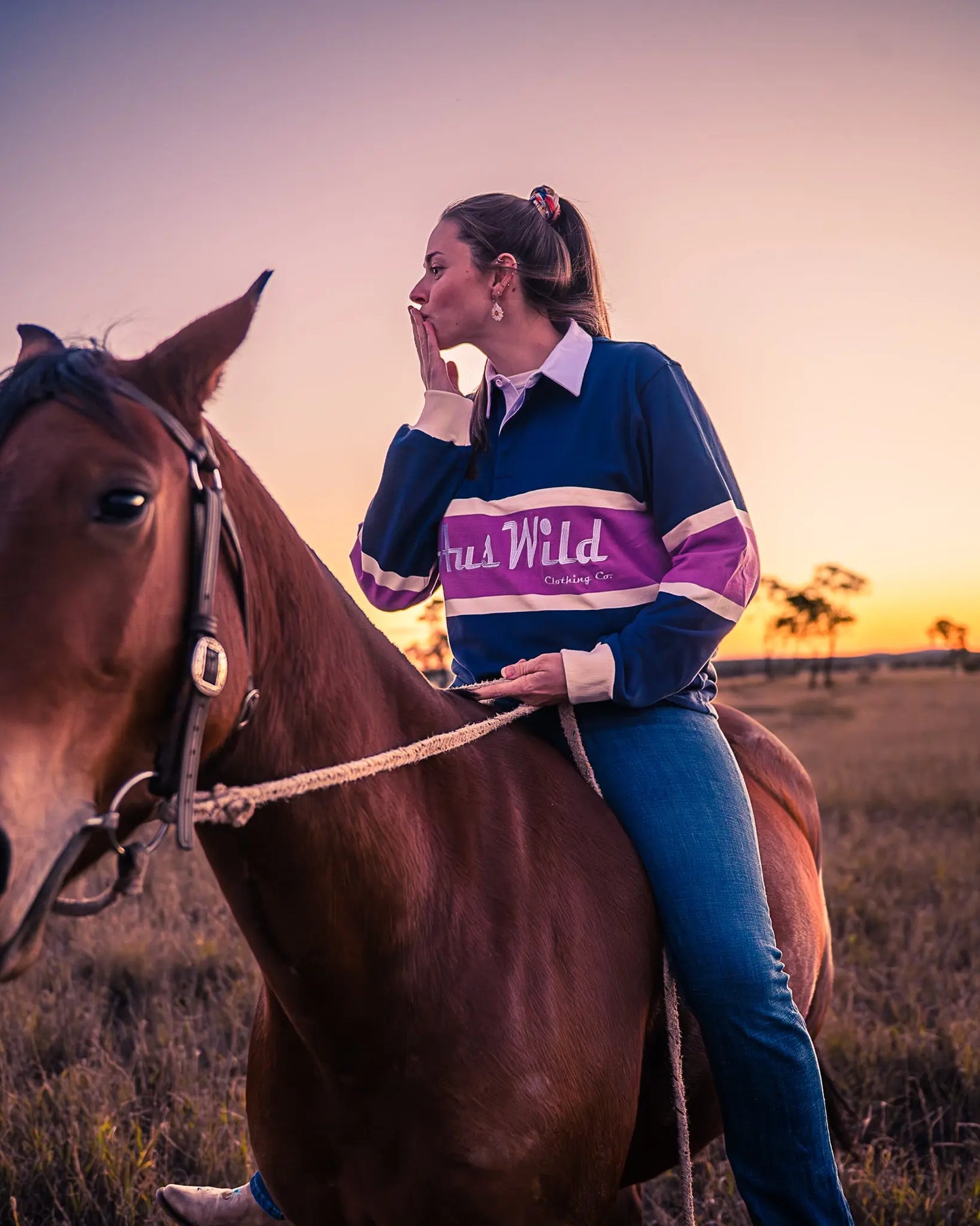 Yackandandah Rugby Jumper - Pink Aus Wild Clothing Co