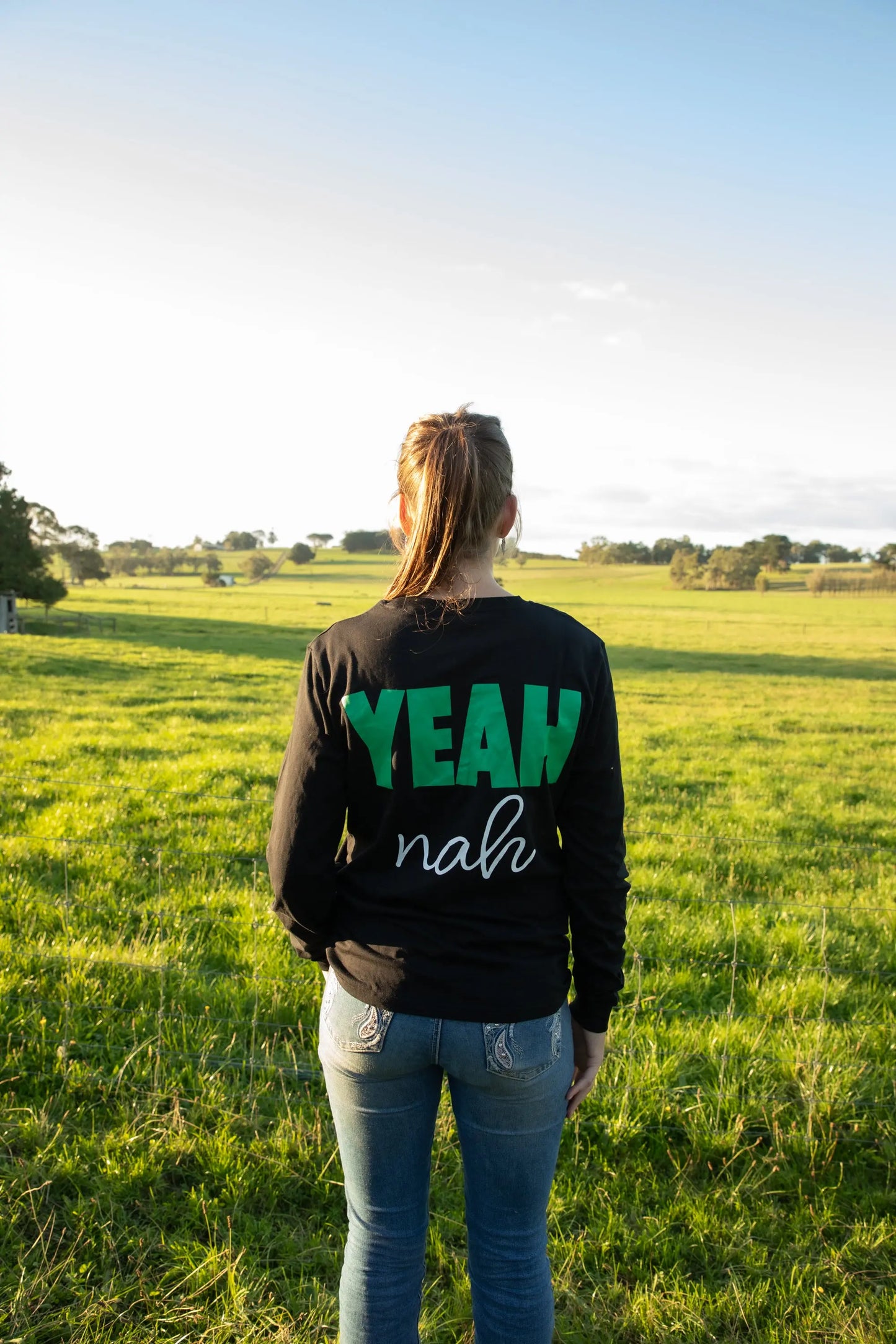 Yeah Nah Longsleeve TShirt Aus Wild Clothing Co