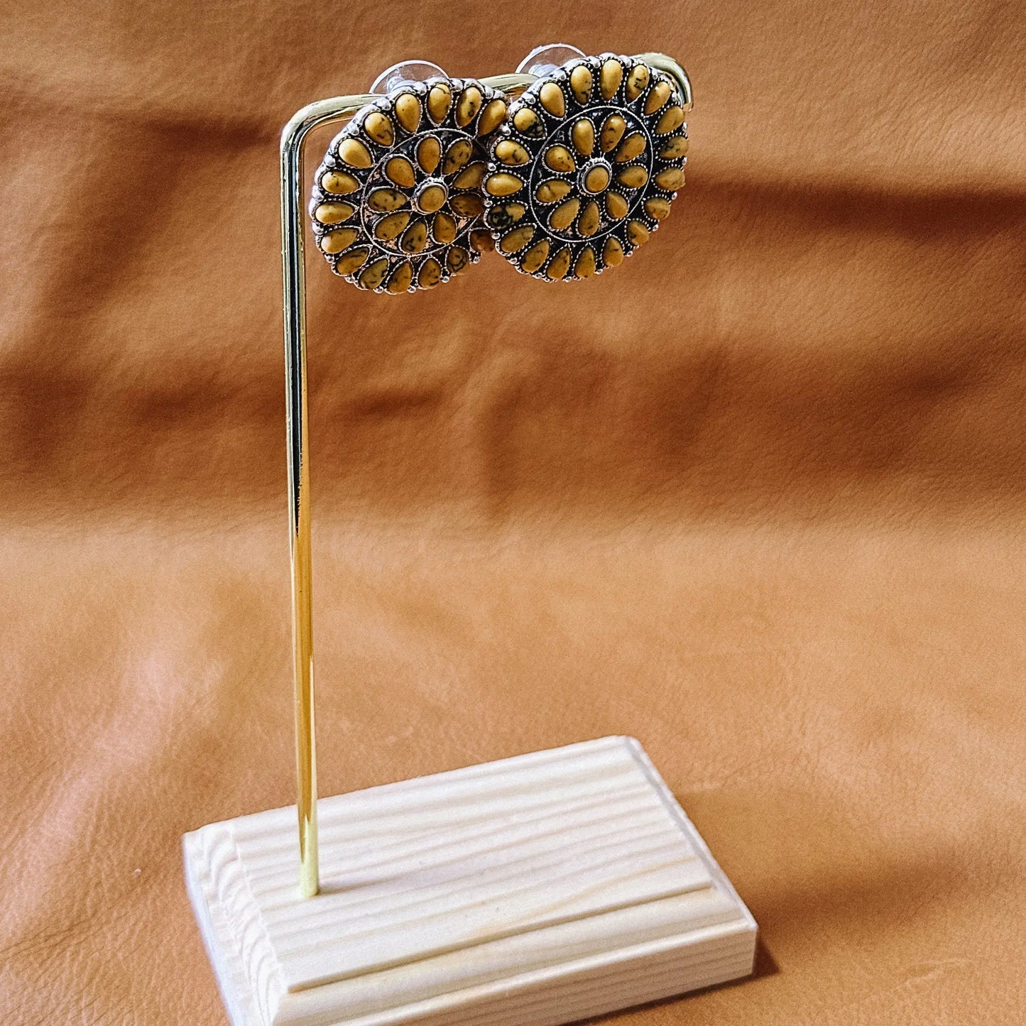 Yellow Geo Studs Aus Wild Clothing Co