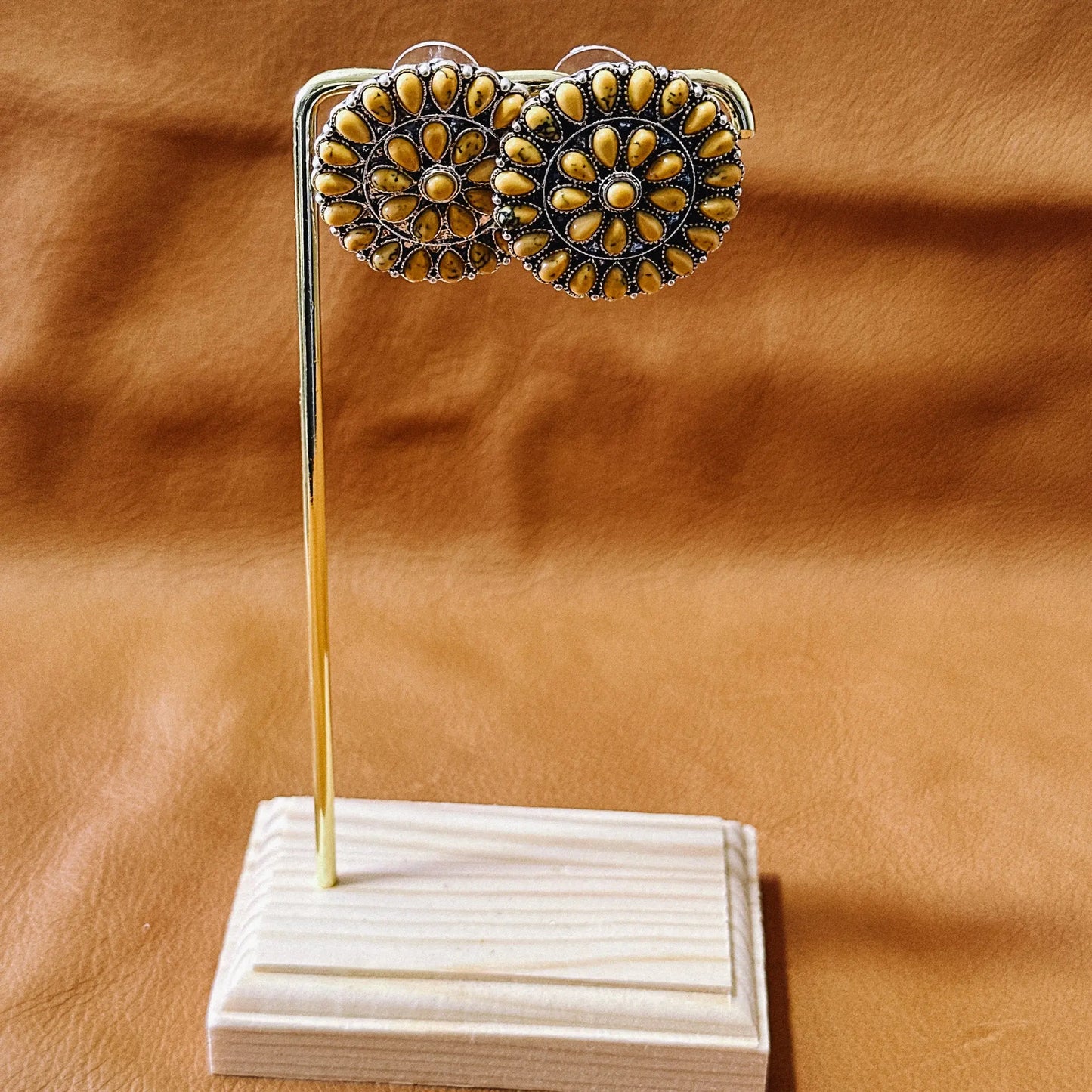 Yellow Geo Studs Aus Wild Clothing Co