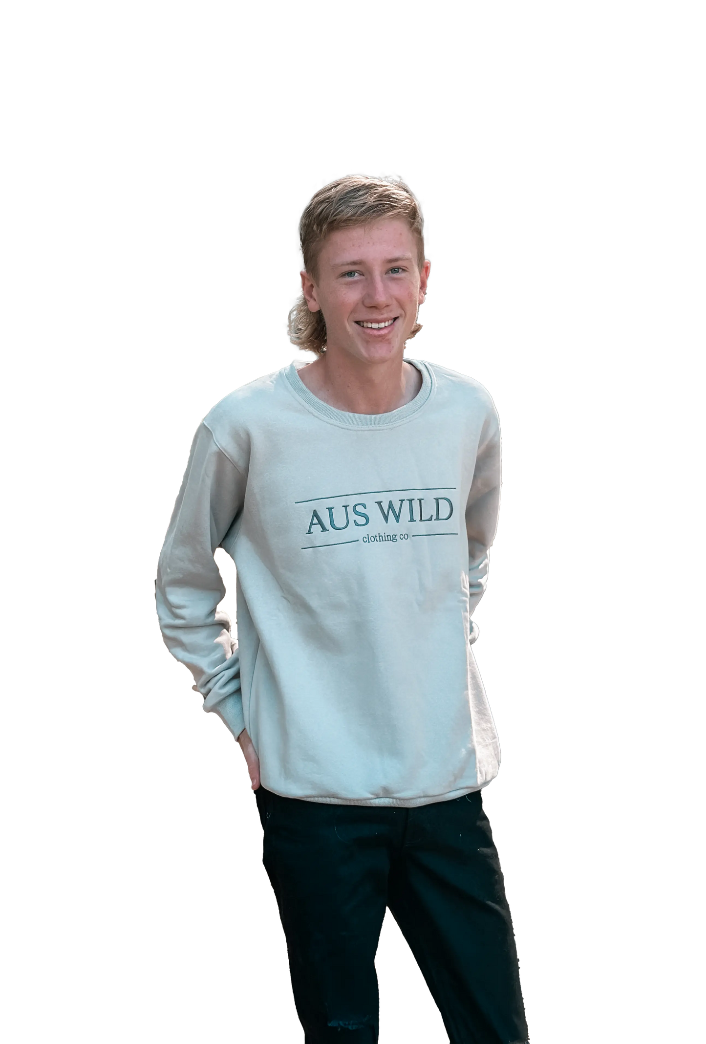 Albany Crew - Grey Aus Wild Clothing Co