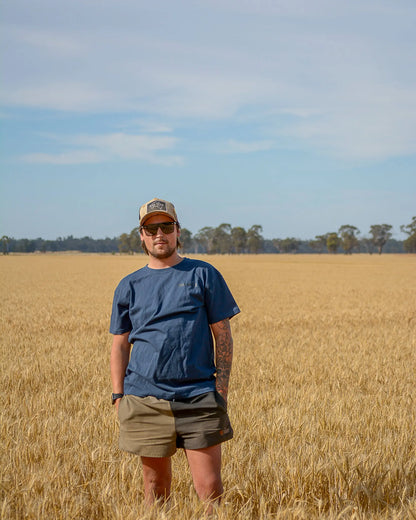 Augathella T-Shirt - Navy Blue Aus Wild Clothing Co