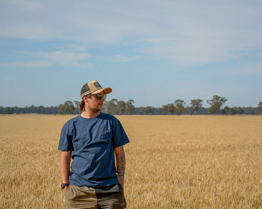 Augathella T-Shirt - Navy Blue Aus Wild Clothing Co