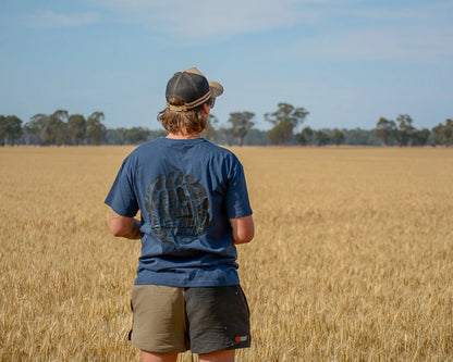 Augathella T-Shirt - Navy Blue Aus Wild Clothing Co