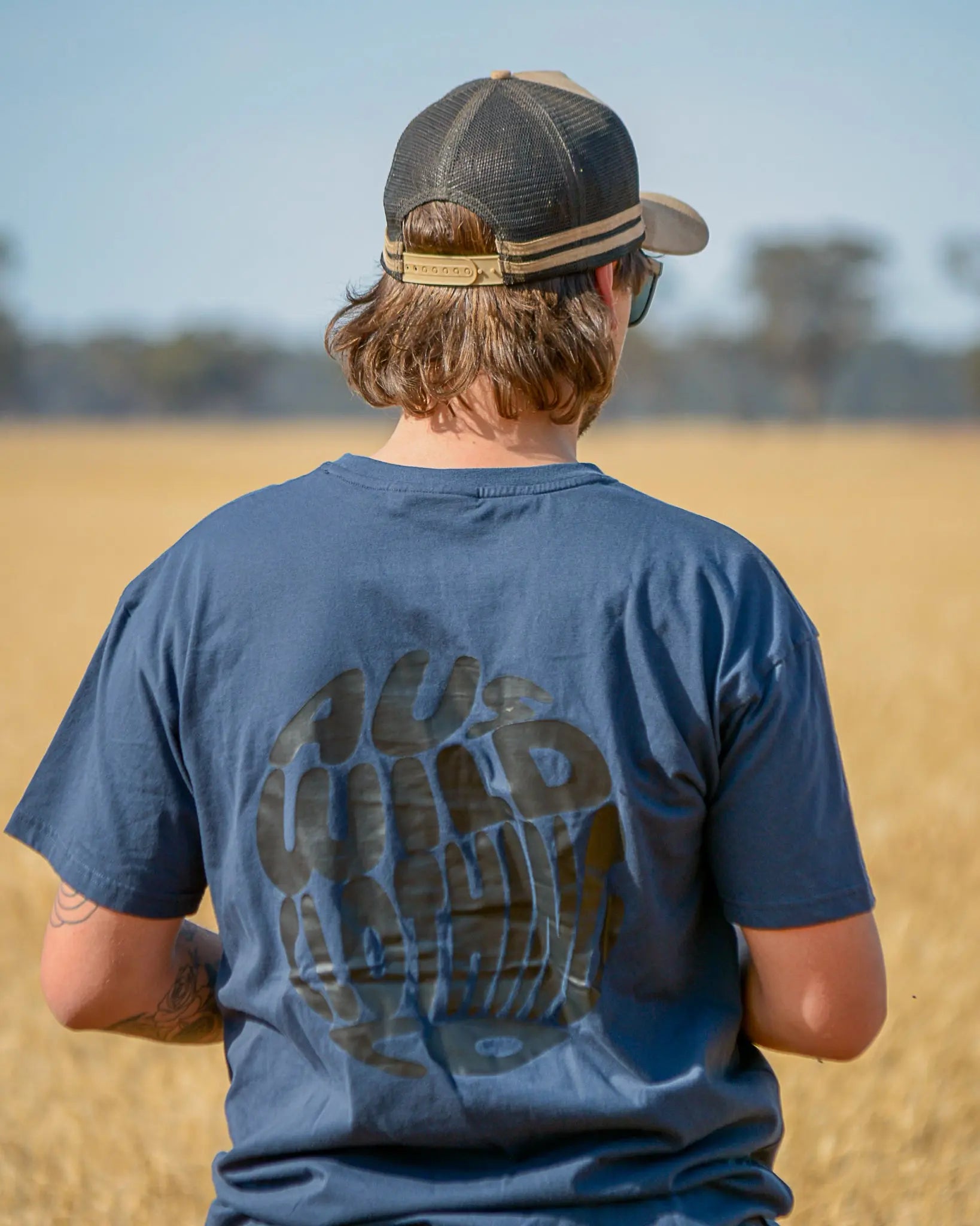 Augathella T-Shirt - Navy Blue Aus Wild Clothing Co