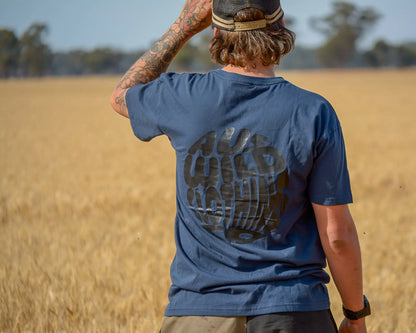 Augathella T-Shirt - Navy Blue Aus Wild Clothing Co