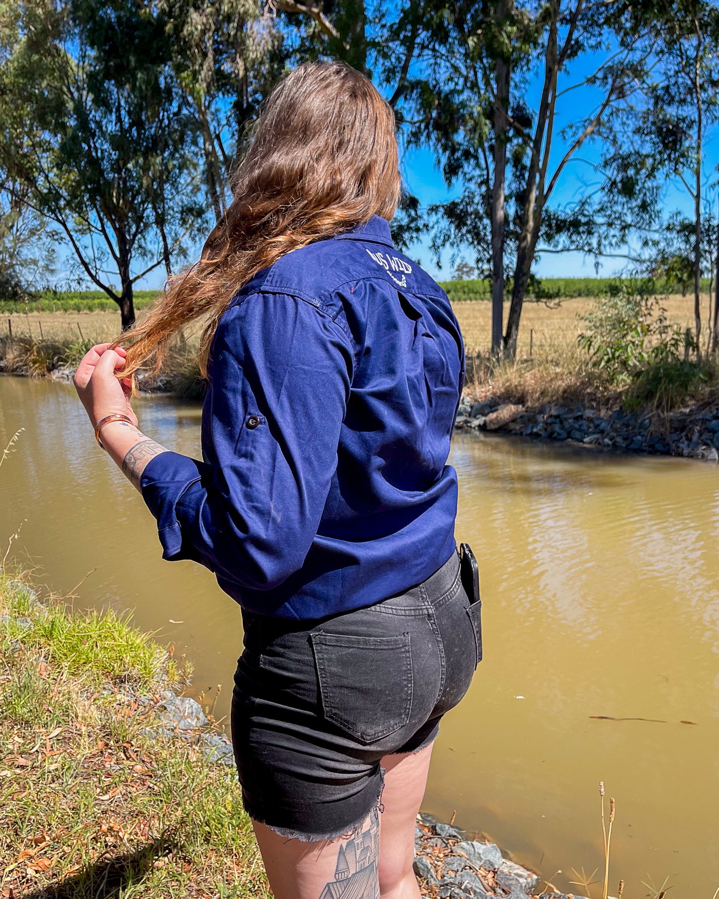 Penong Work Shirt - Navy Aus Wild Clothing Co