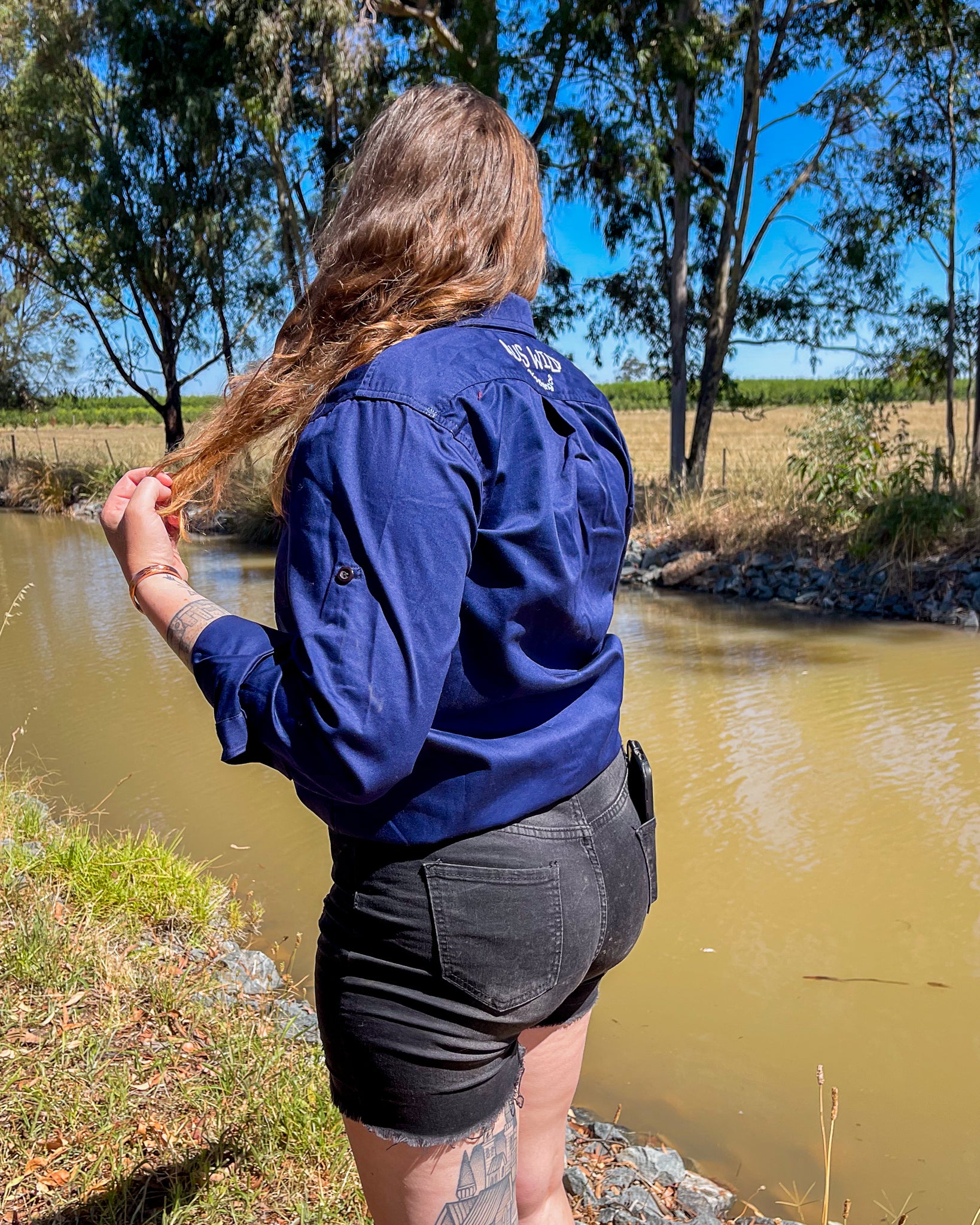 Penong Work Shirt - Navy Aus Wild Clothing Co