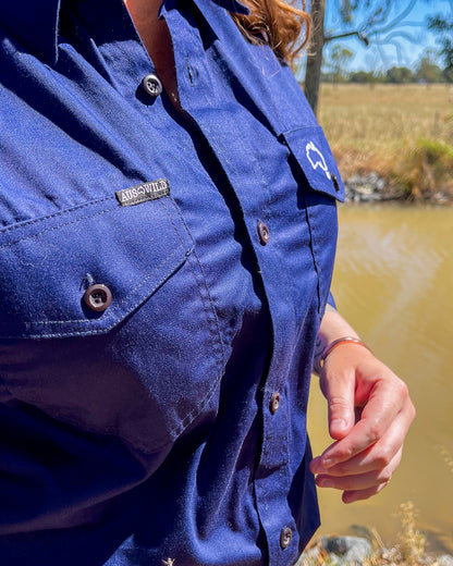 Penong Work Shirt - Navy Aus Wild Clothing Co