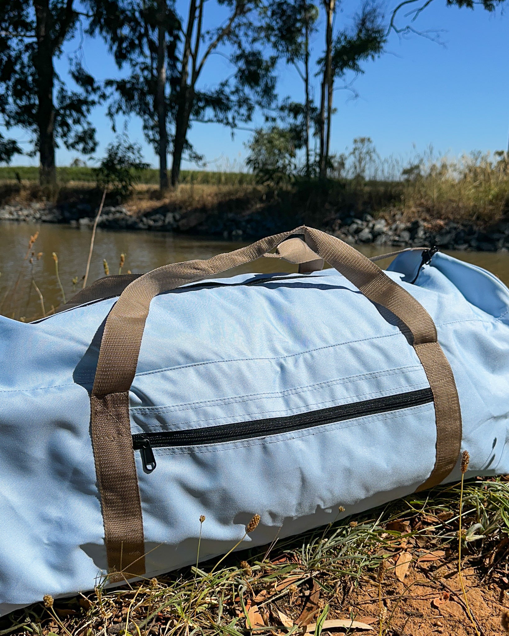 Rosebud Duffle Bag - Blue Aus Wild Clothing Co