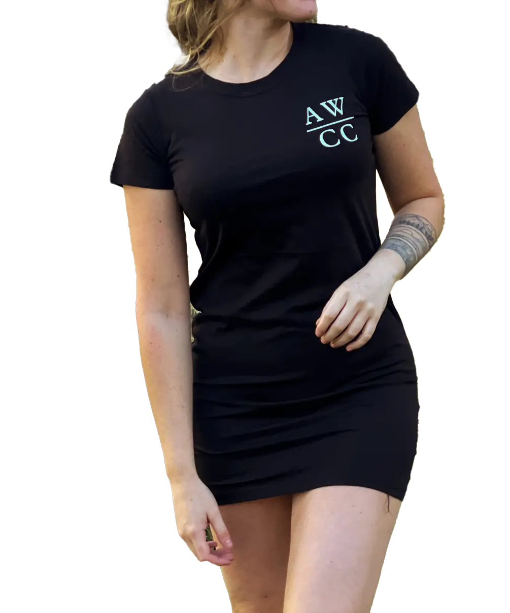 Barwon TShirt Dress - Black Aus Wild Clothing Co