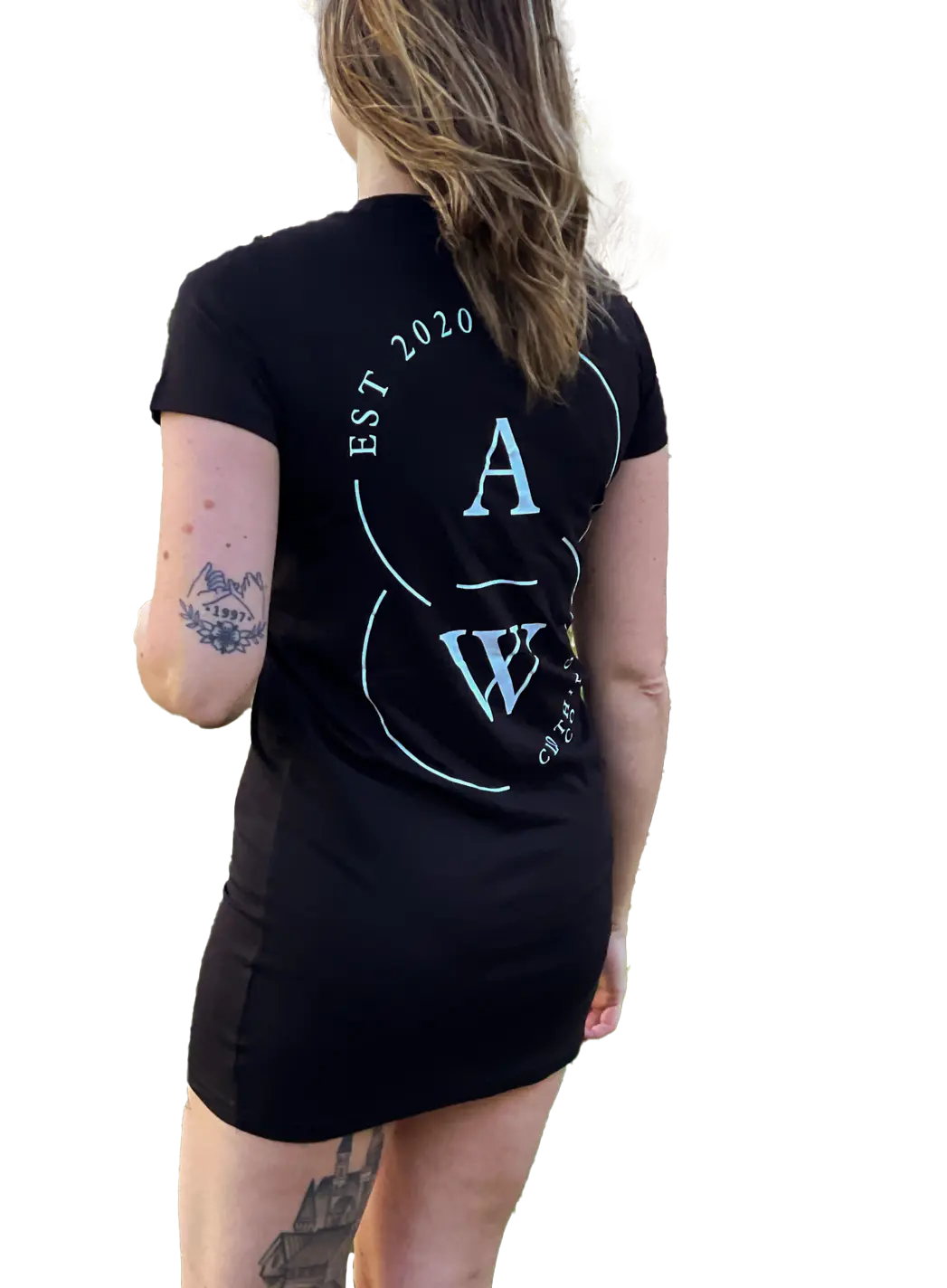 Barwon TShirt Dress - Black Aus Wild Clothing Co