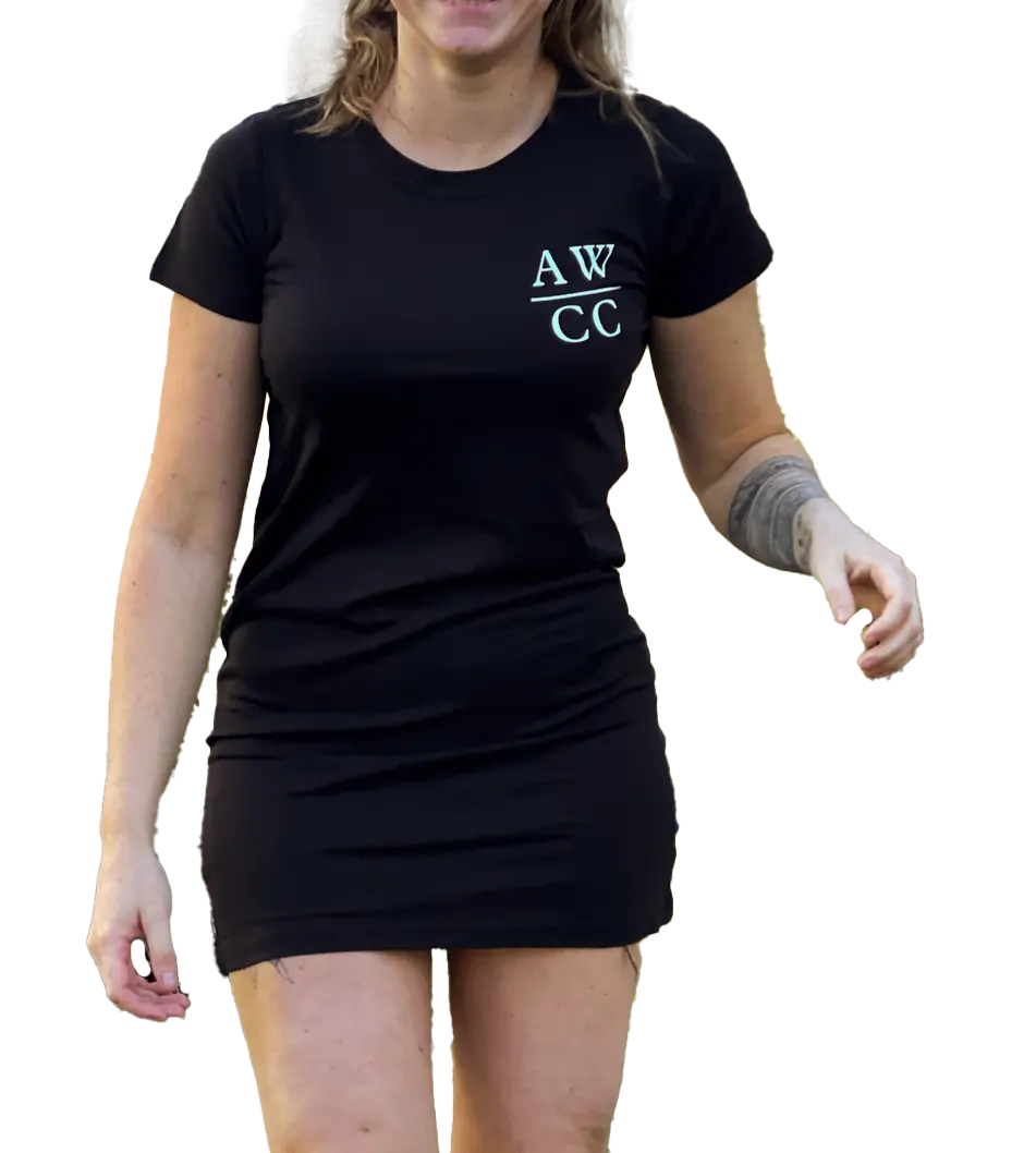 Barwon TShirt Dress - Black Aus Wild Clothing Co