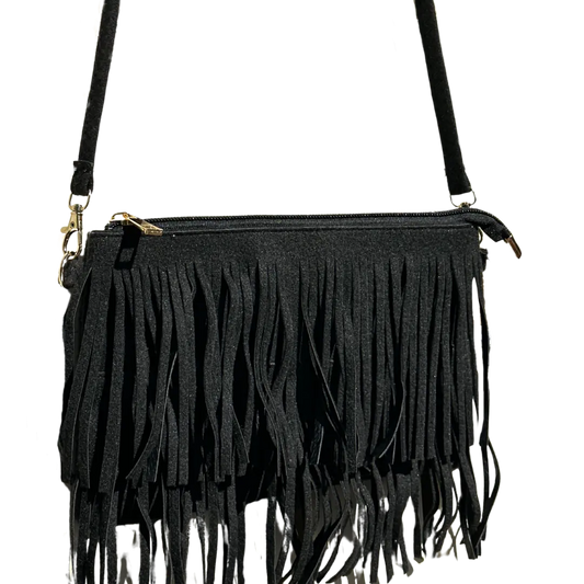 Black Shoulder Tassle Purse Aus Wild Clothing Co