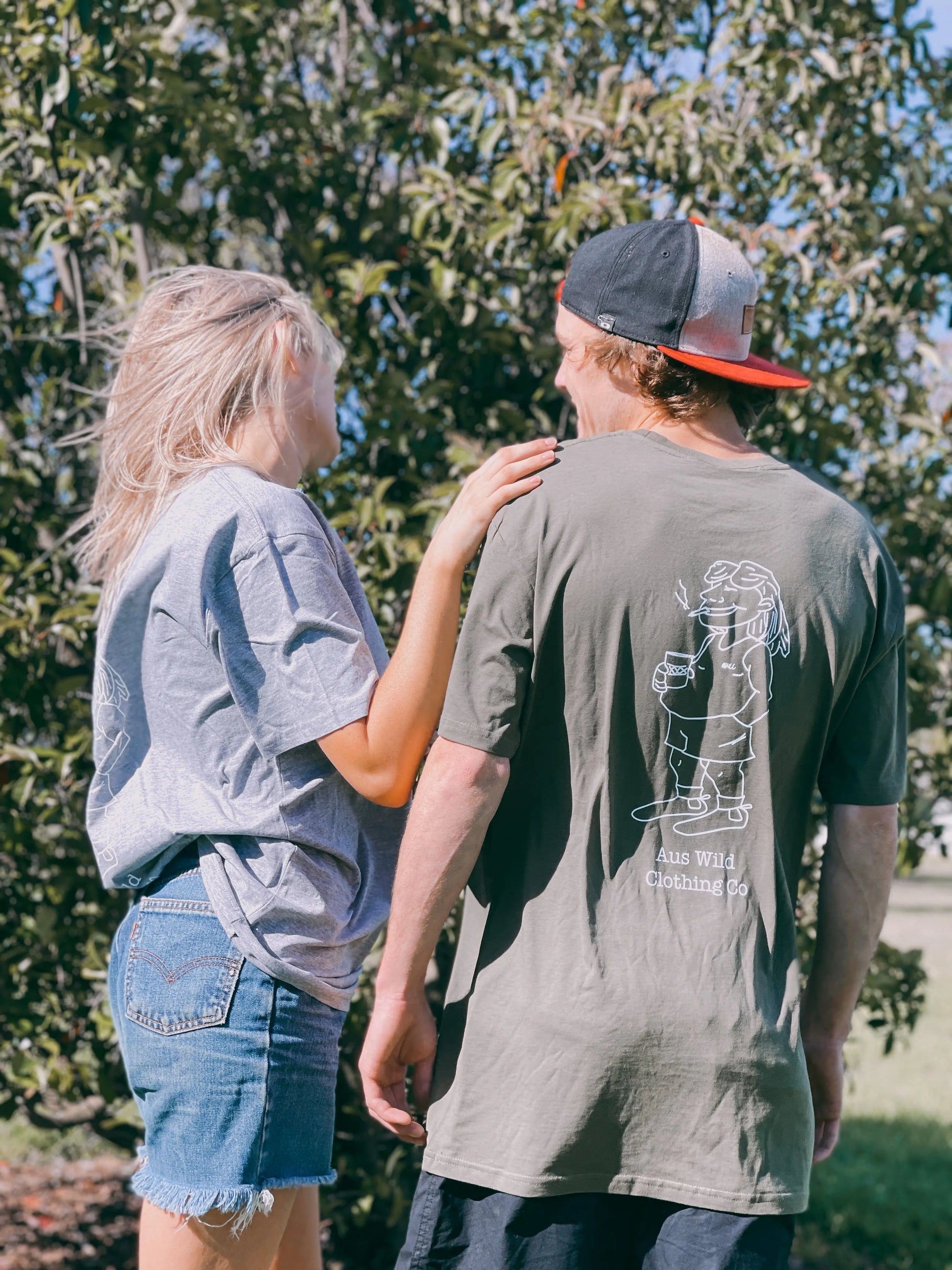 Bogan Gate Tee - Army Green Aus Wild Clothing Co