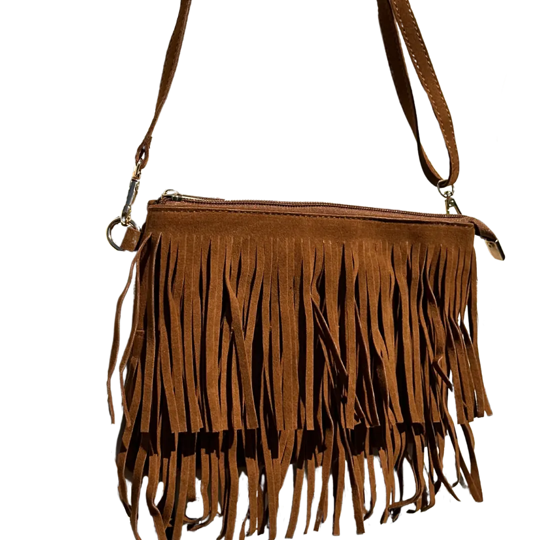 Brown Shoulder Tassle Purse Aus Wild Clothing Co