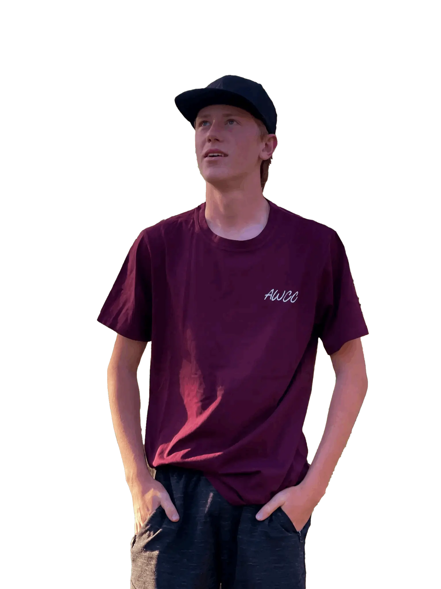 Burleigh Tee - Burgundy Aus Wild Clothing Co