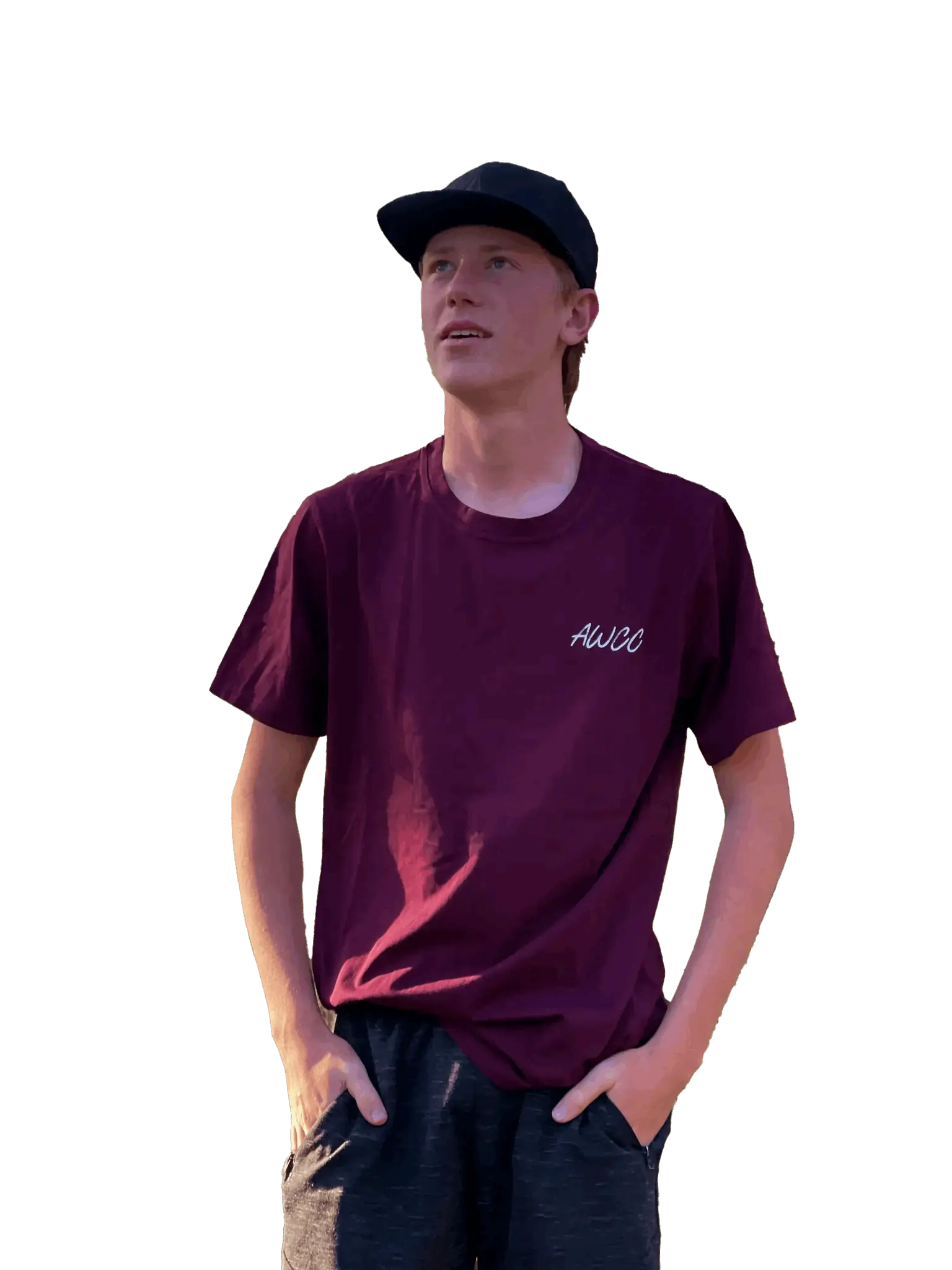 Burleigh Tee - Burgundy Aus Wild Clothing Co