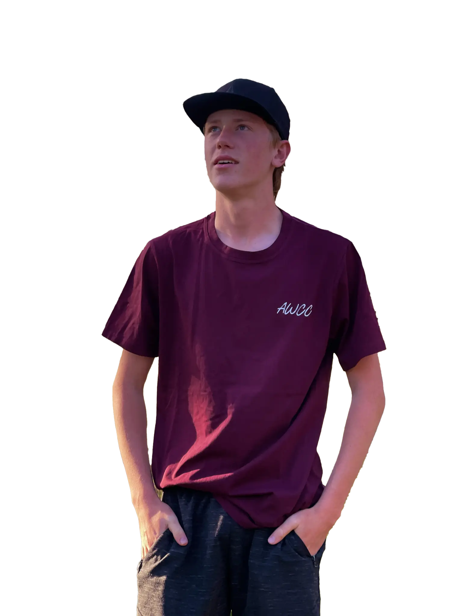 Burleigh Tee - Burgundy Aus Wild Clothing Co