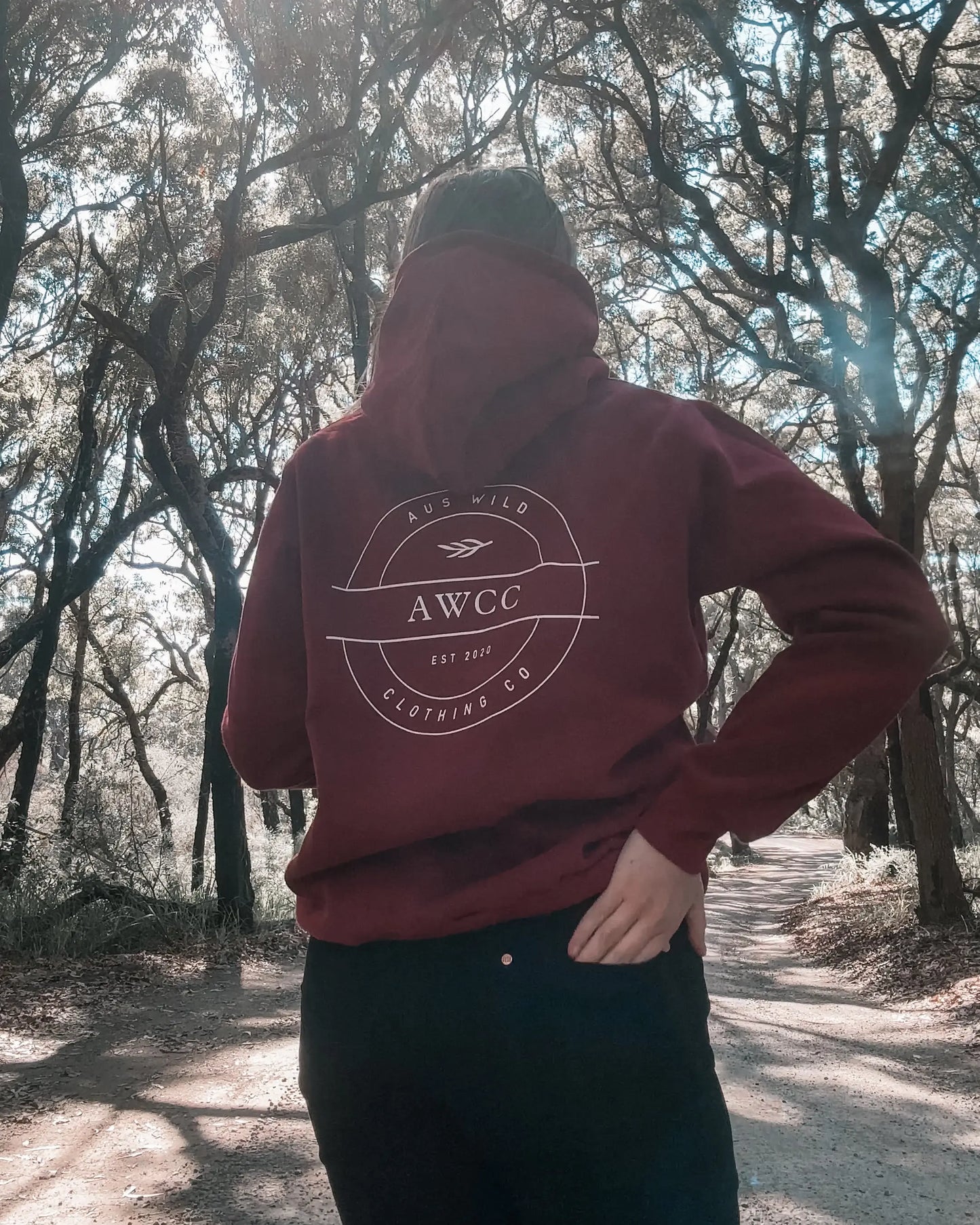 Byron Hoodie - Burgundy Aus Wild Clothing Co