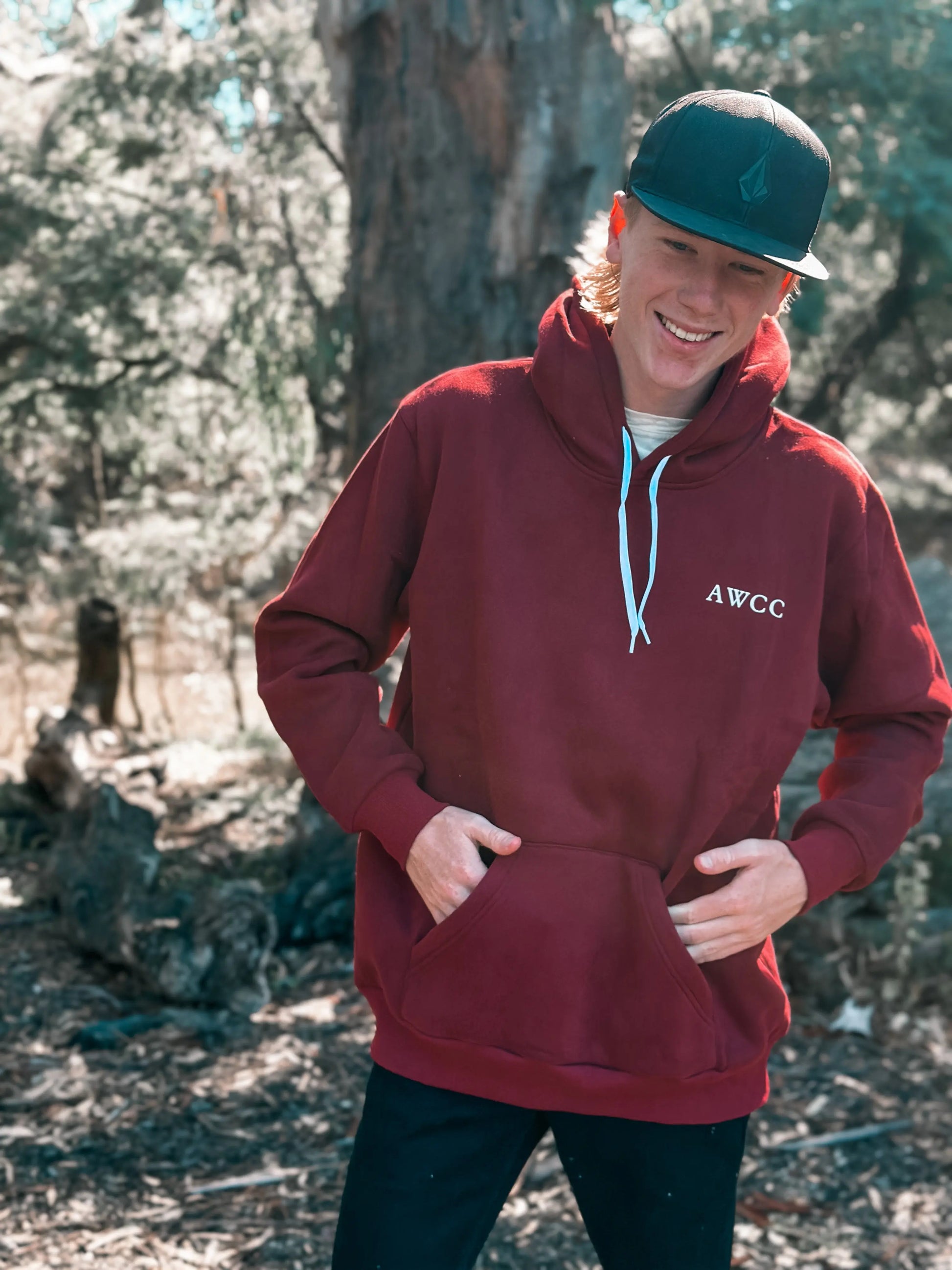 Byron Hoodie - Burgundy Aus Wild Clothing Co