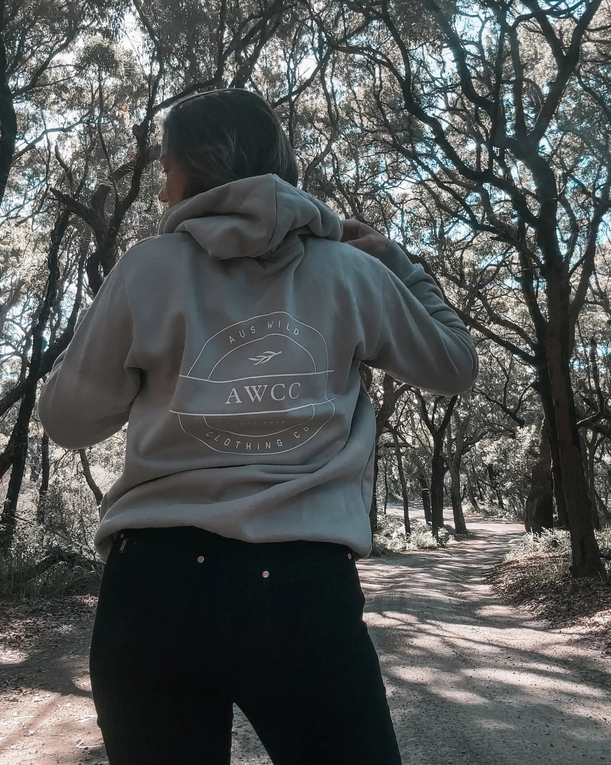 Byron Hoodie - Grey Aus Wild Clothing Co