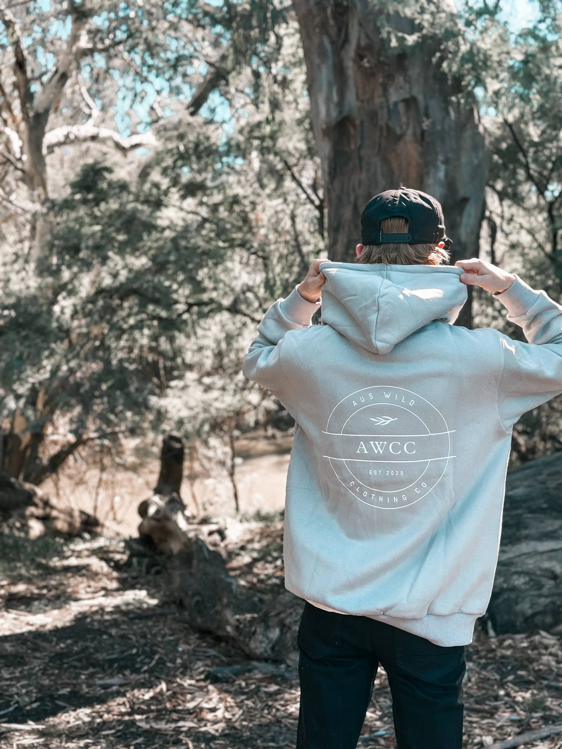 Byron Hoodie - Grey Aus Wild Clothing Co