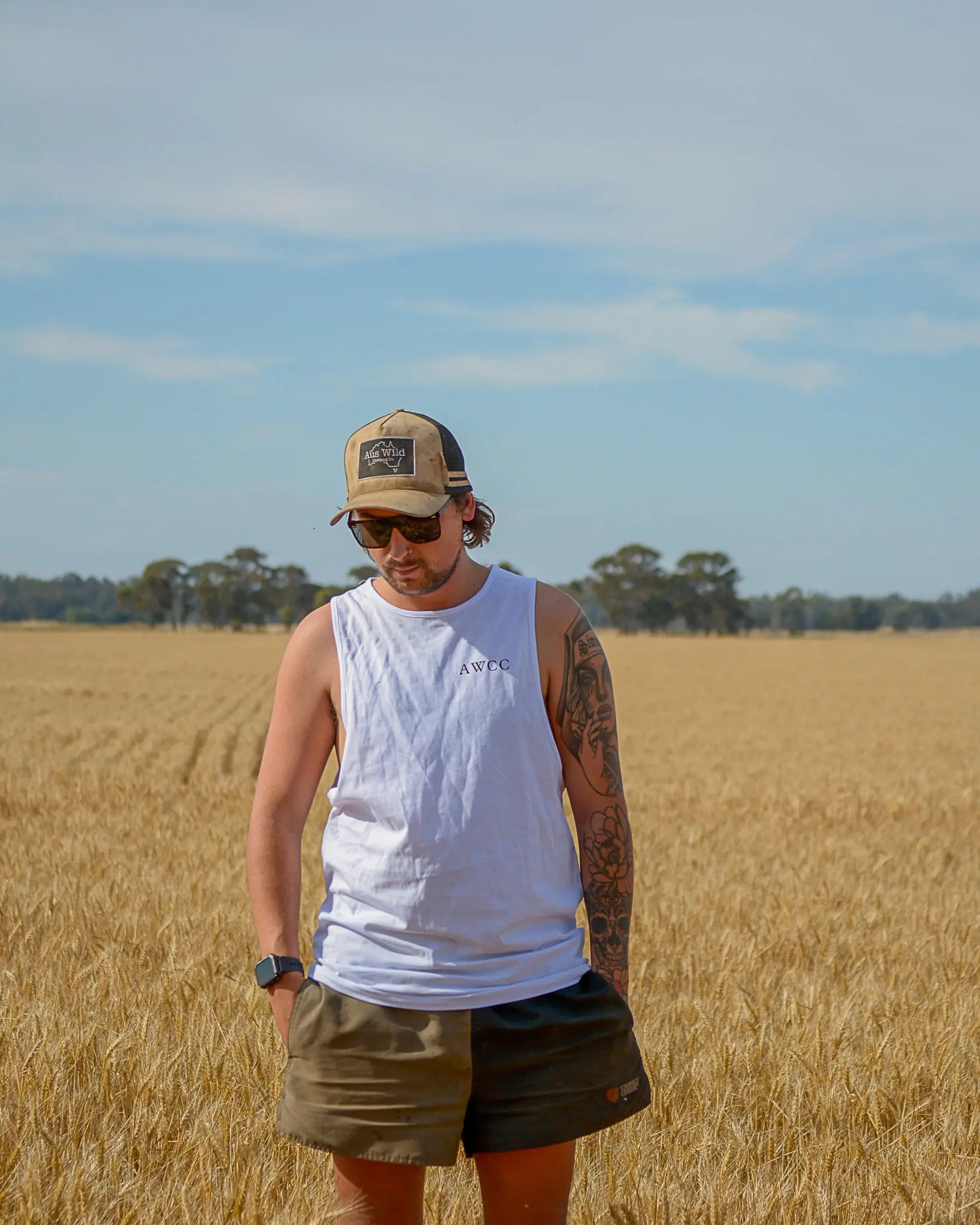 Byron Tank - White Aus Wild Clothing Co