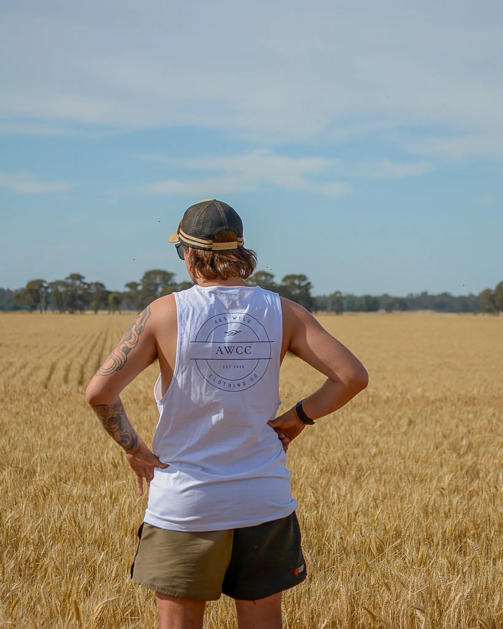 Byron Tank - White Aus Wild Clothing Co
