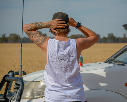 Byron Tank - White Aus Wild Clothing Co