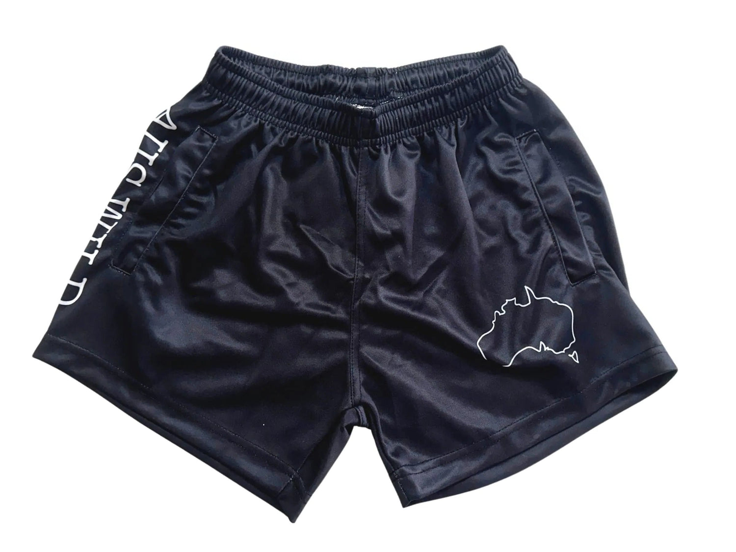 Cobar Footy Shorts - Black Aus Wild Clothing Co